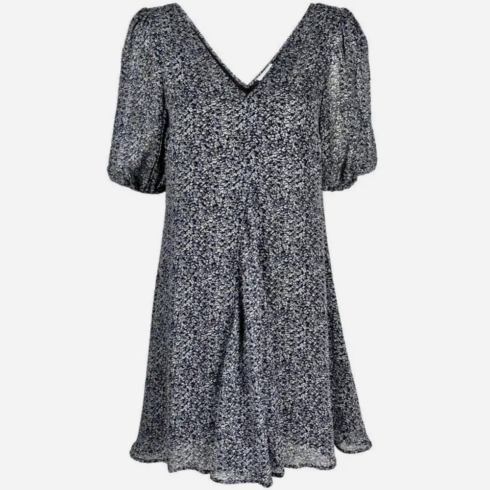 Ganni ‘Ditsy Floral Mini Dress’ in Navy Blue Size 40 = Size XL